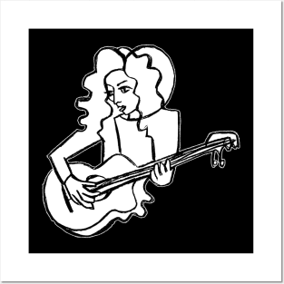 Female Guitarist, Girl Band Posters and Art